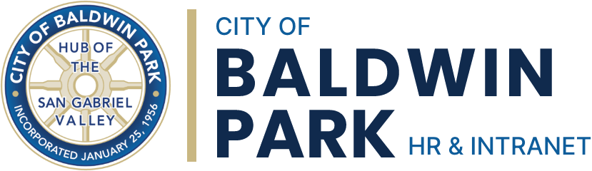 Baldwin Park CA HR Intranet homepage