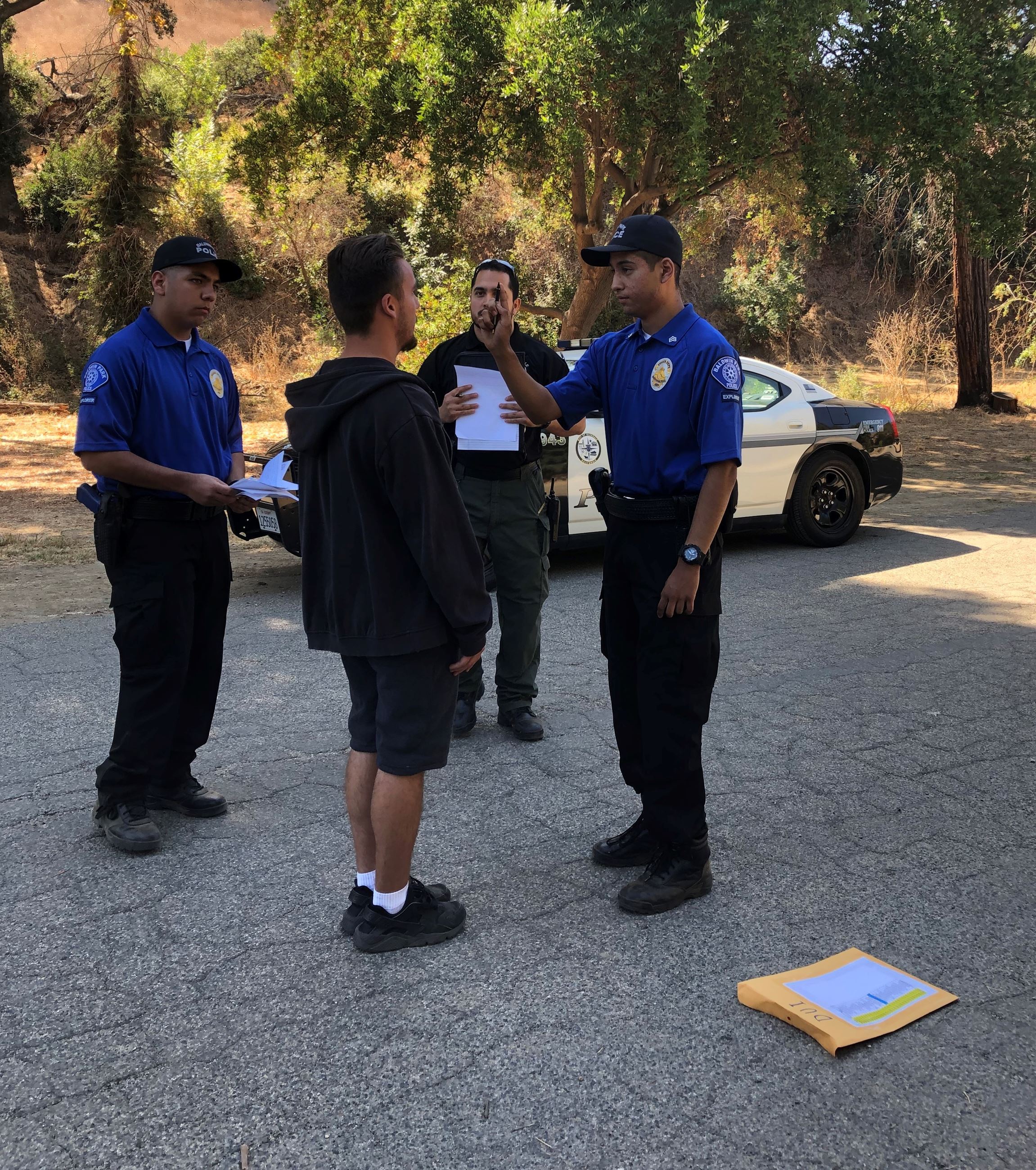 Explorer academy participants doing an exercise