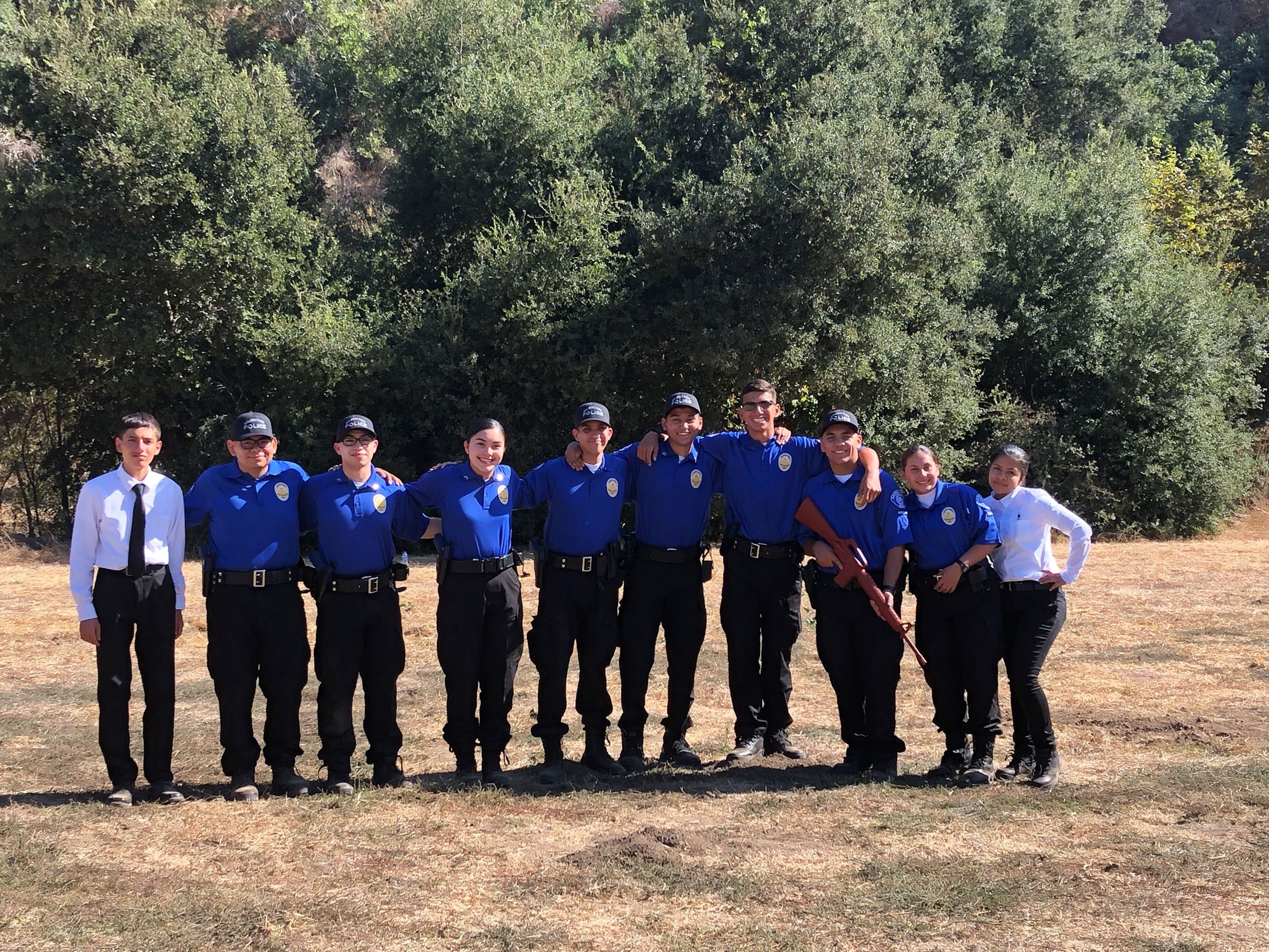 Officers standing in a line